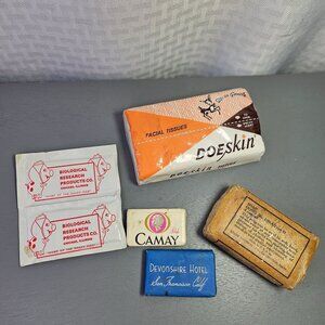 Vintage Soap & Tissue Collection With Camay & Doeskin